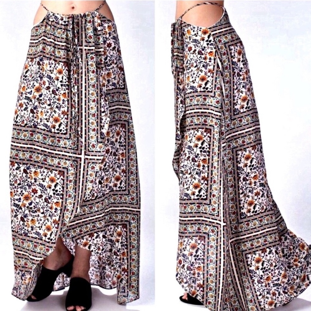 ▪️ Floral Side Cut Maxi Skirt
